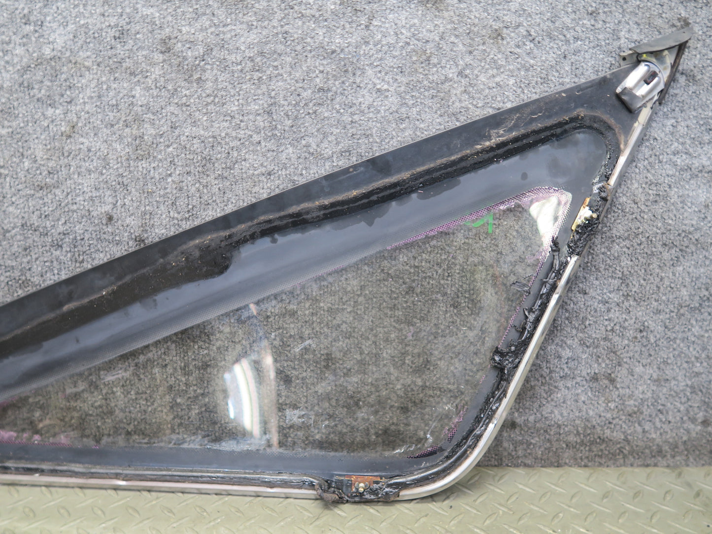 86-88 Toyota Supra MA70L Rear Left Quarter Glass Window w Molding Trim Set OEM