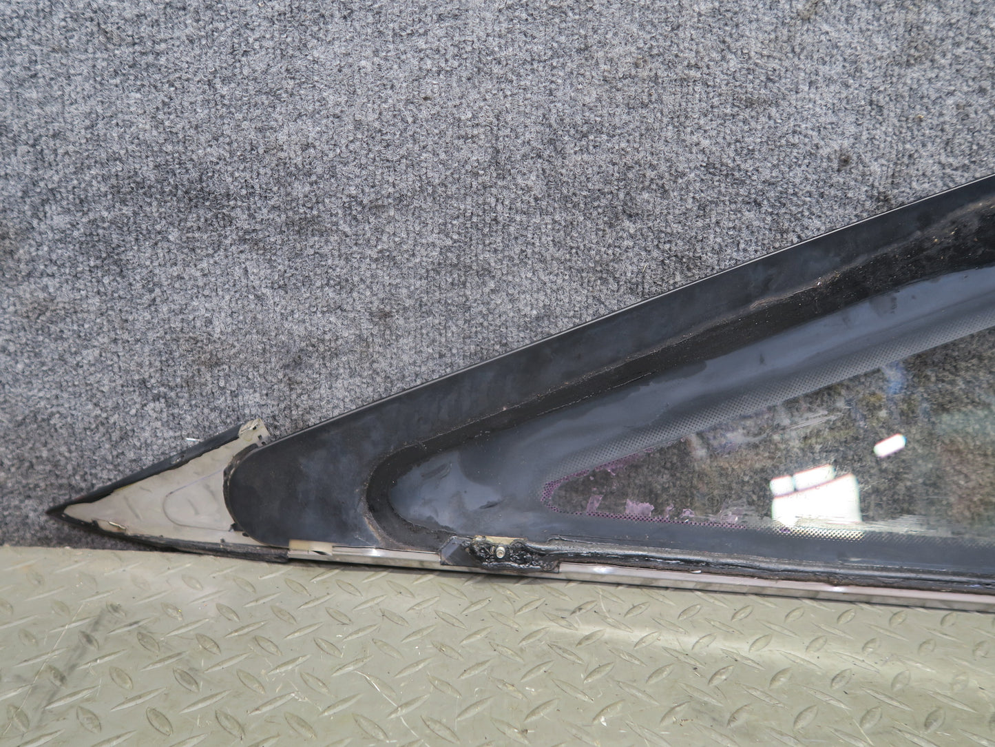 86-88 Toyota Supra MA70L Rear Left Quarter Glass Window w Molding Trim Set OEM