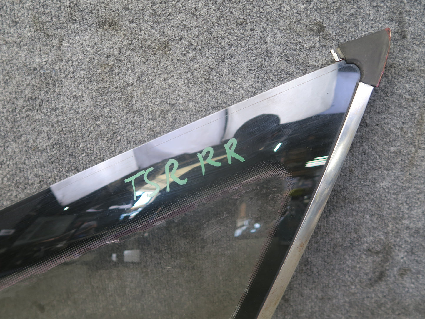 86-88 Toyota Supra MA70L Rear Right Quarter Glass Window w Molding Trim Set OEM