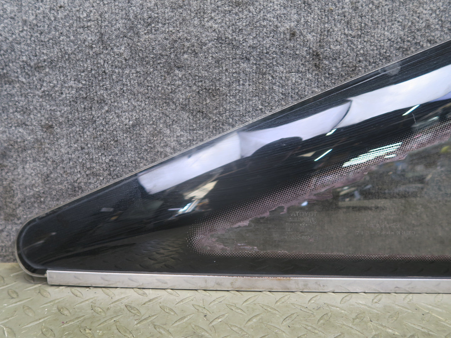86-88 Toyota Supra MA70L Rear Right Quarter Glass Window w Molding Trim Set OEM