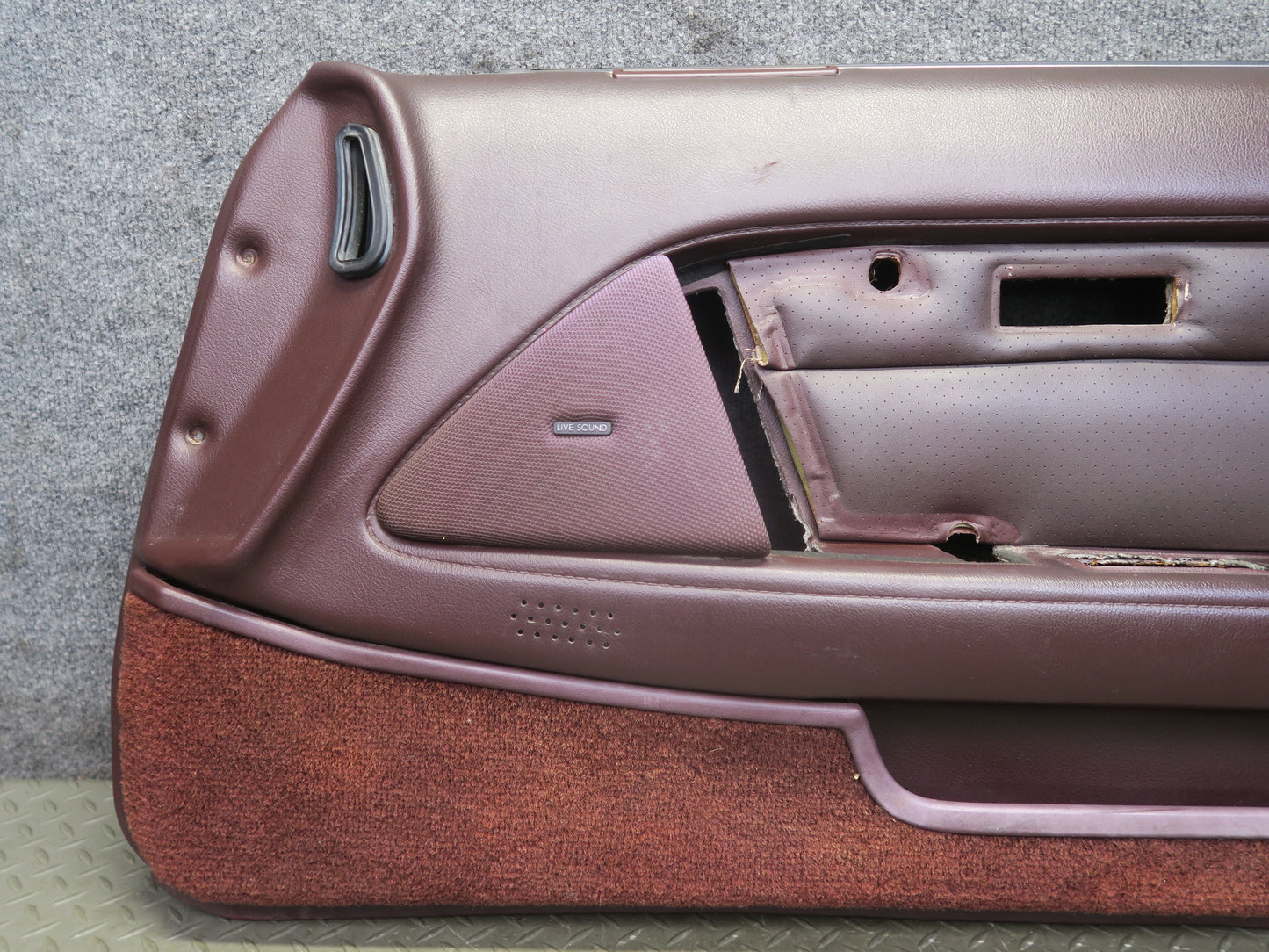 86-90 Toyota Supra MA70L Right Door Interior Trim Cover Panel Maroon OEM