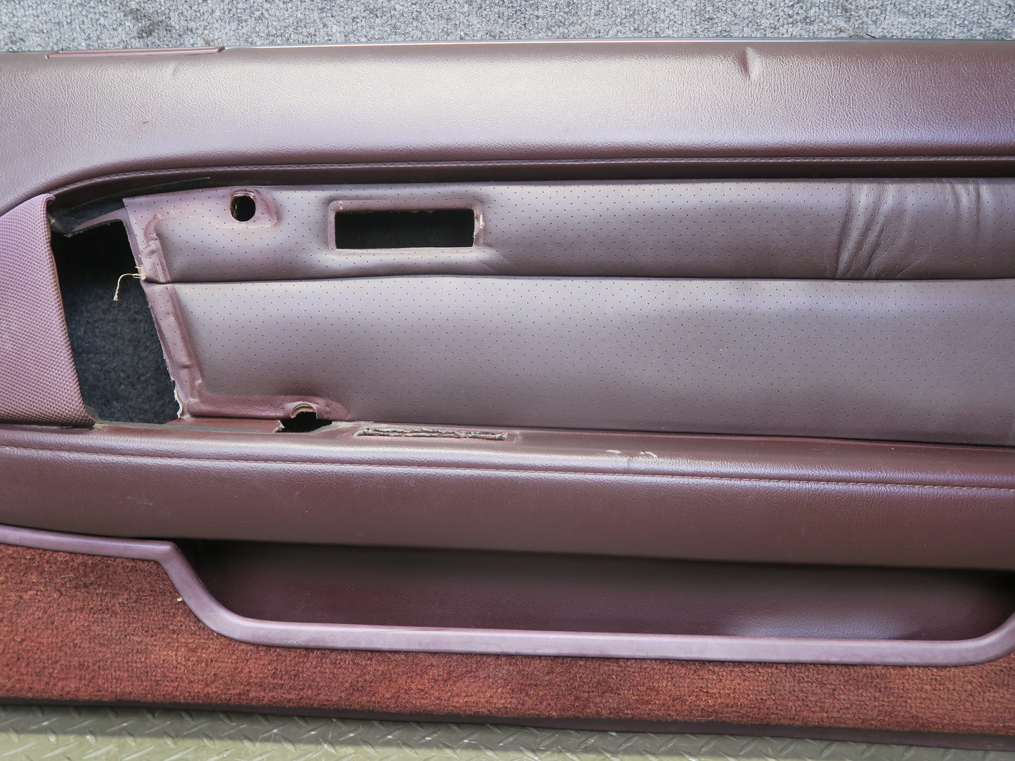 86-90 Toyota Supra MA70L Right Door Interior Trim Cover Panel Maroon OEM