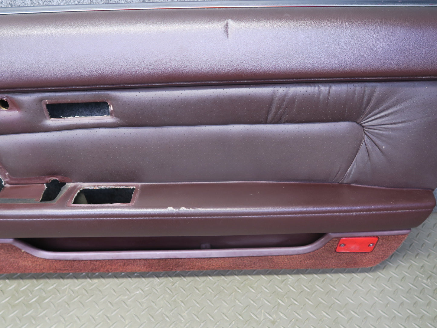 86-90 Toyota Supra MA70L Right Door Interior Trim Cover Panel Maroon OEM