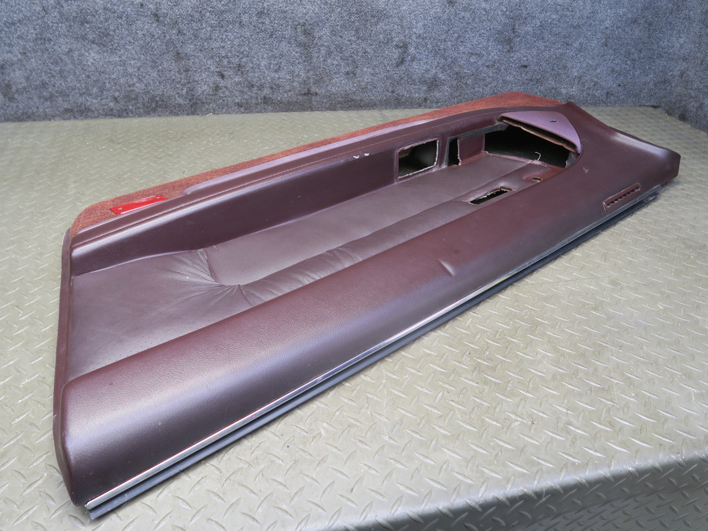 86-90 Toyota Supra MA70L Right Door Interior Trim Cover Panel Maroon OEM