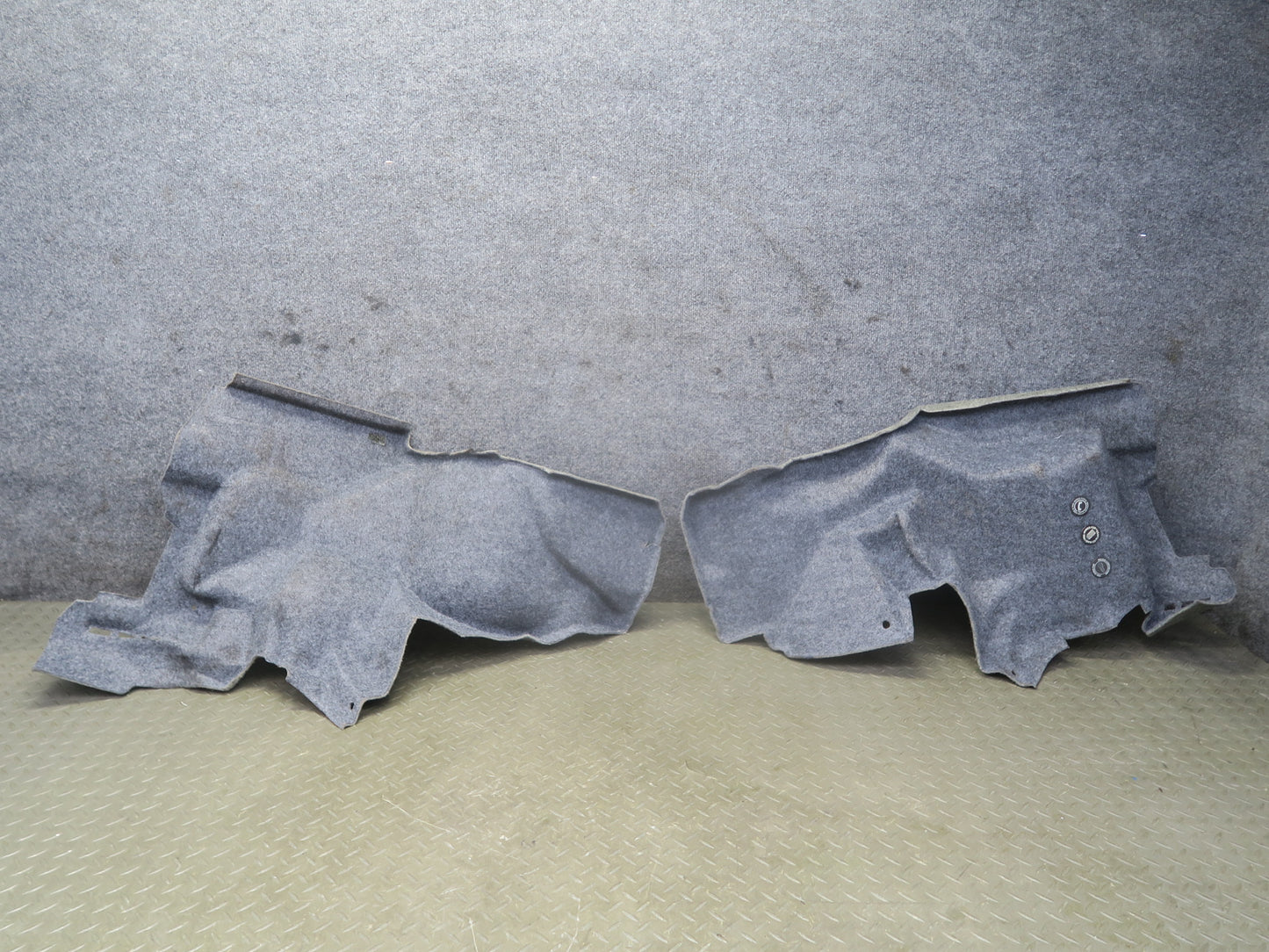 96-99 BMW E36 328iC Convertible Set of 2 Rear Trunk Carpet Liner Trim Panel OEM