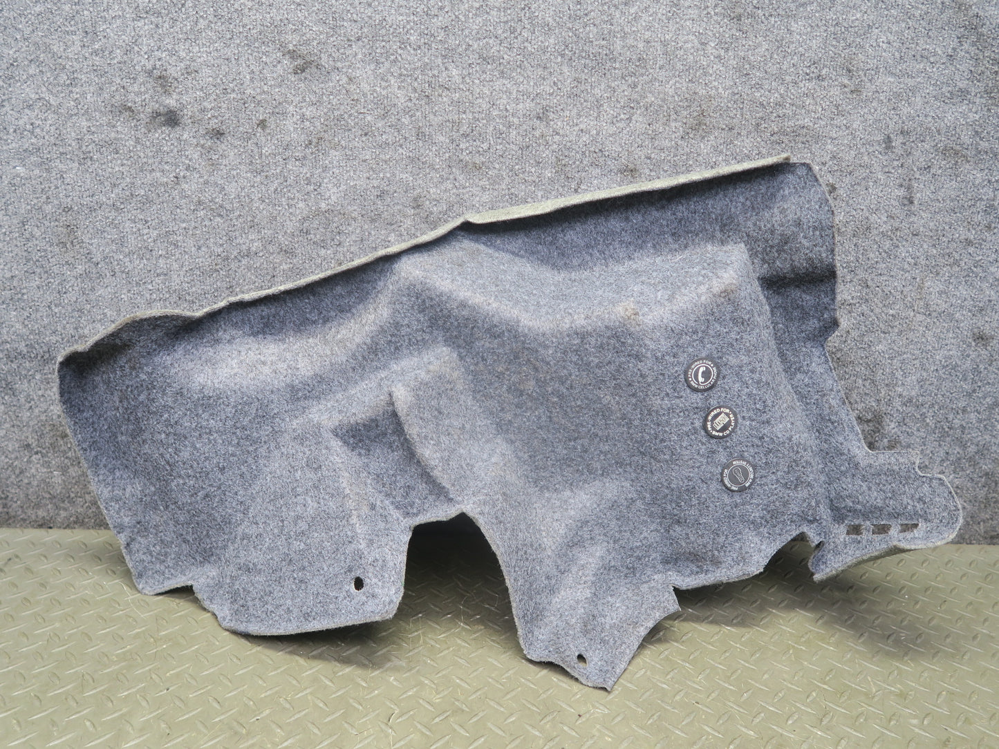 96-99 BMW E36 328iC Convertible Set of 2 Rear Trunk Carpet Liner Trim Panel OEM
