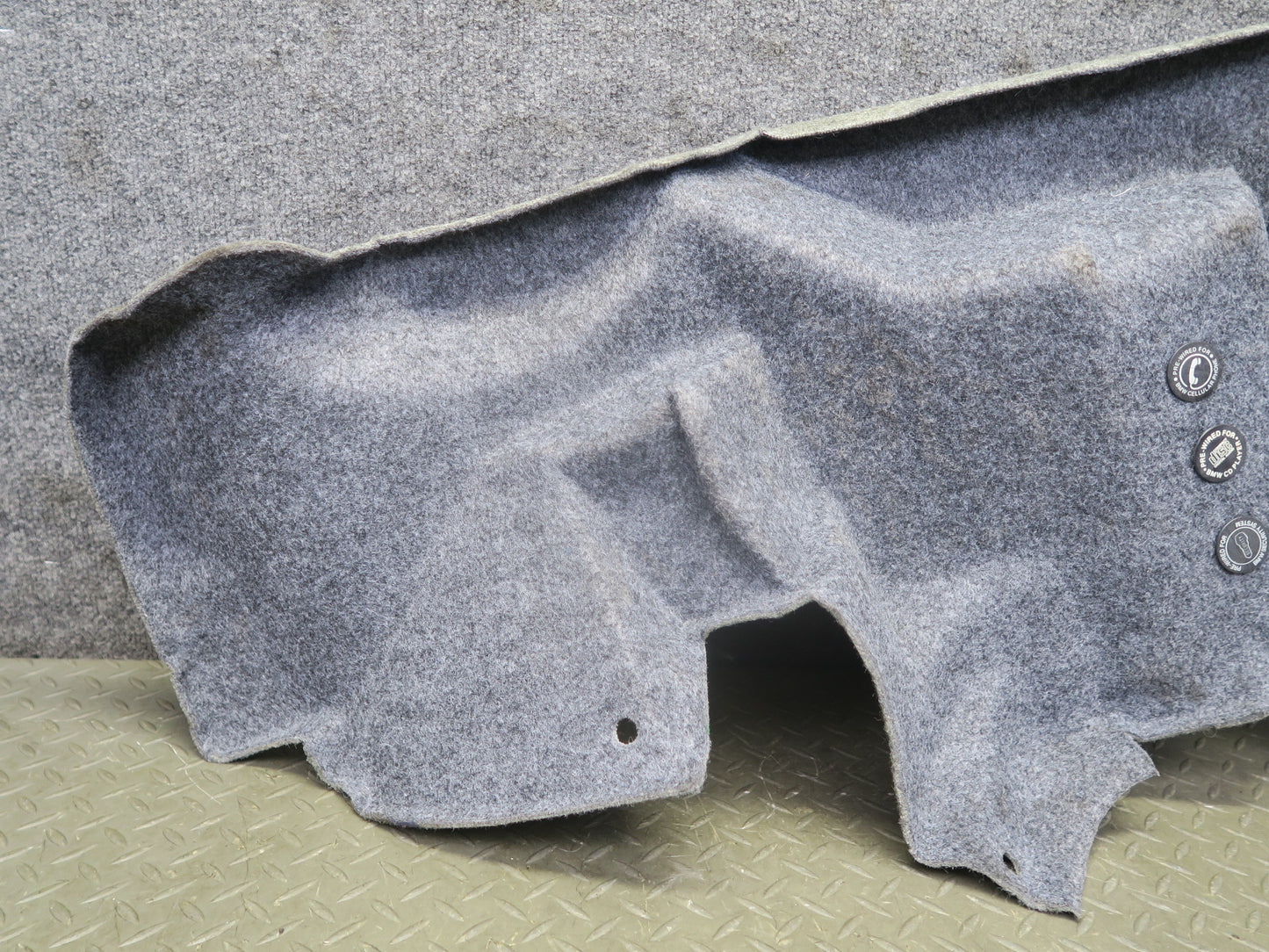 96-99 BMW E36 328iC Convertible Set of 2 Rear Trunk Carpet Liner Trim Panel OEM