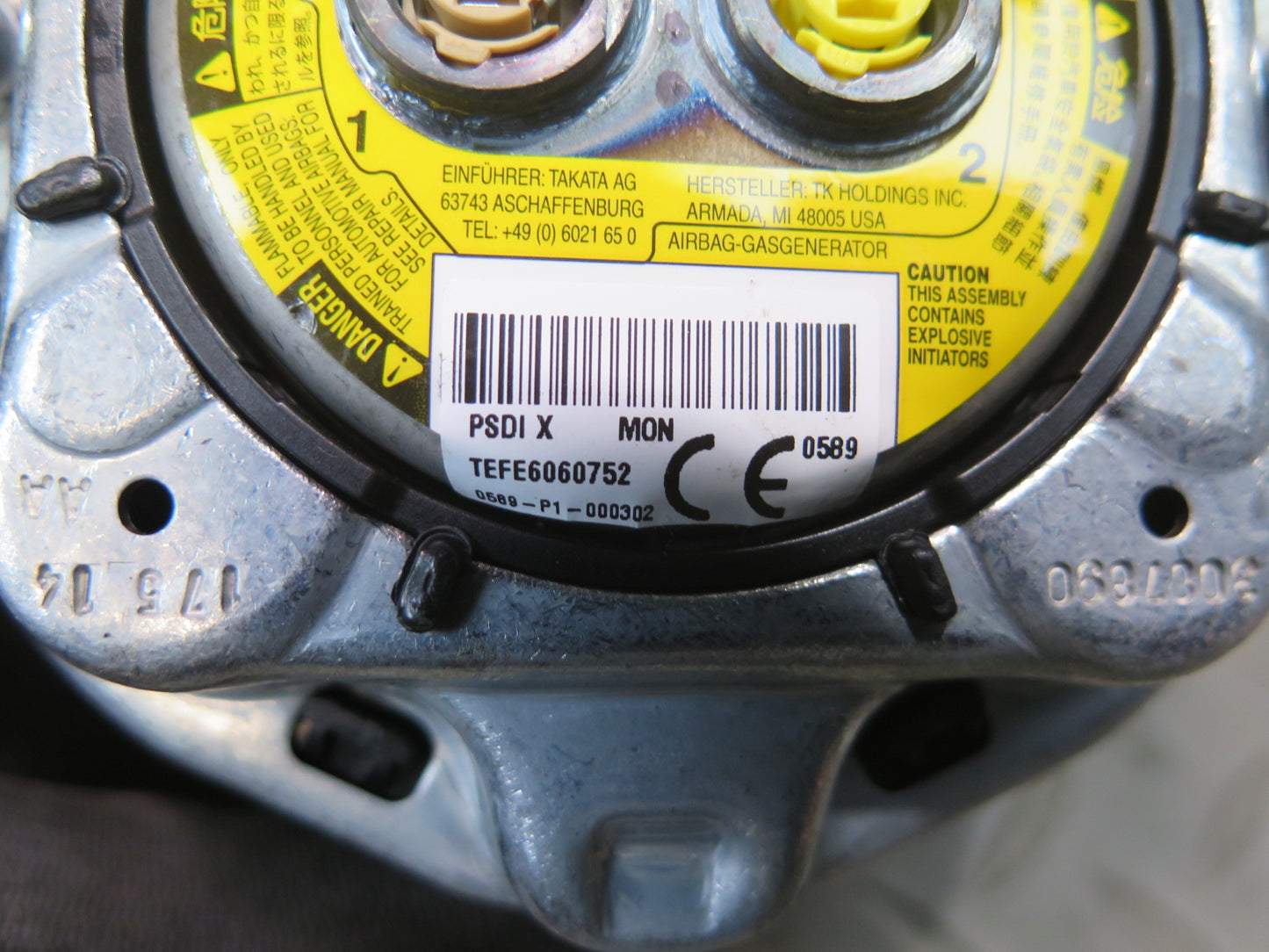 15-18 PORSCHE MACAN TURBO FRONT LEFT DRIVER SIDE STEERING WHEEL SRS AIRBAG OEM
