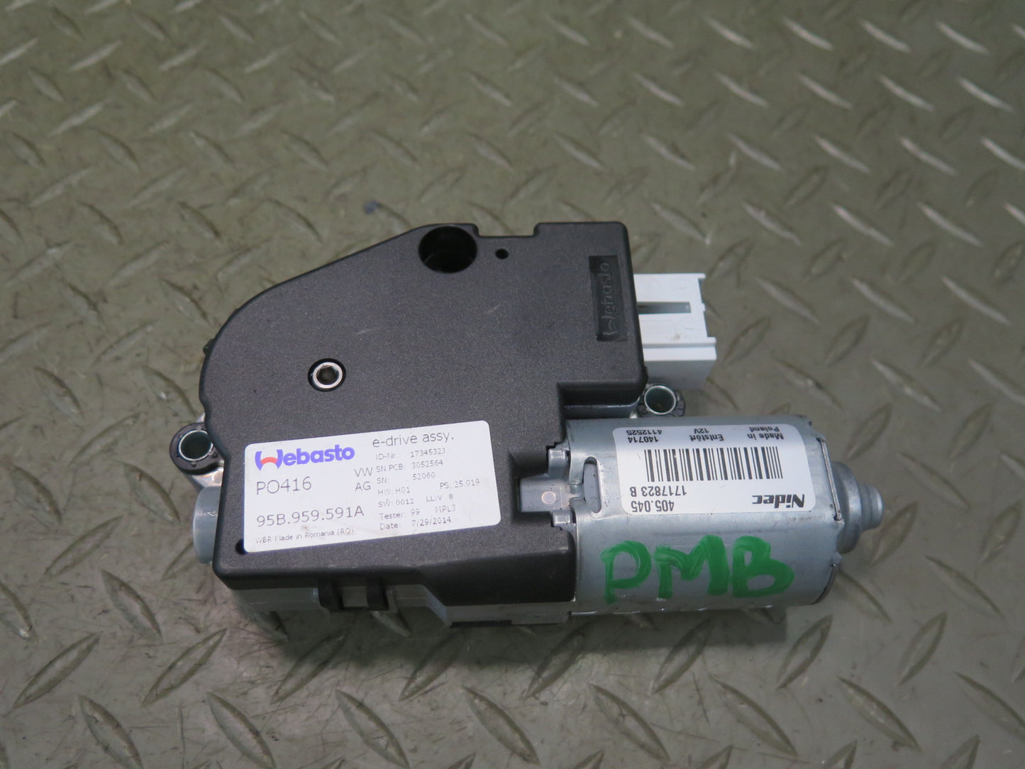 2015-2025 Porsche Macan Upper Sunroof Motor Drive Unit 95B959591A