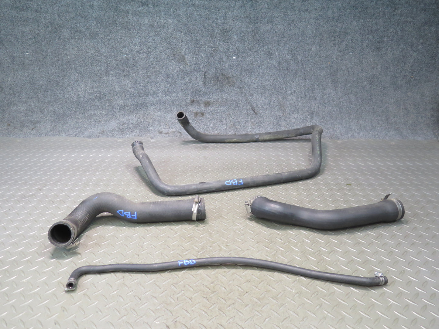96-99 BMW E36 328iC M52 Engine Radiator Coolant Hose Pipe Line Set OEM