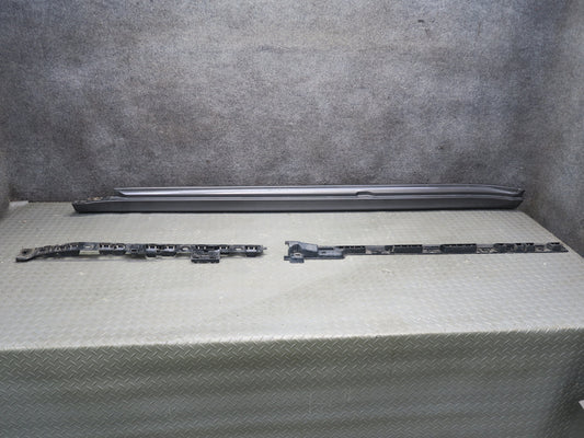 2015-2025 Porsche Macan Left Side Skirt Rocker Panel Molding Mount Bracket Set