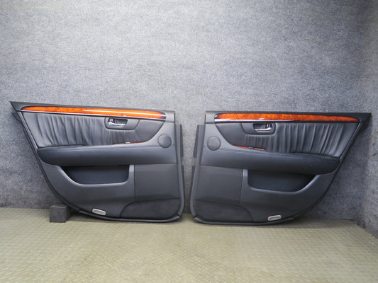 04-06 Lexus UCF30L LS430 Set of 2 Rear Door Interior Trim Cover Panel Black OEM