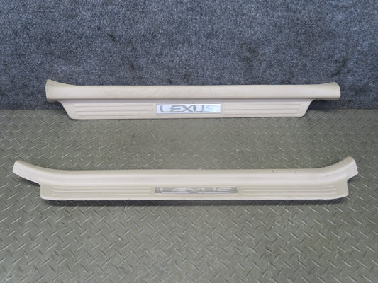2003-2007 Lexus UZJ100L LX470 Front Door Scuff Sill Plate Trim Set of 2