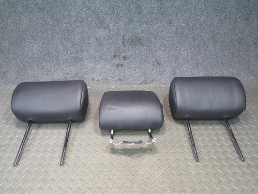 04-06 Lexus LS430 UCF30L Rear Left Right Center Leather Black Headrest Set OEM