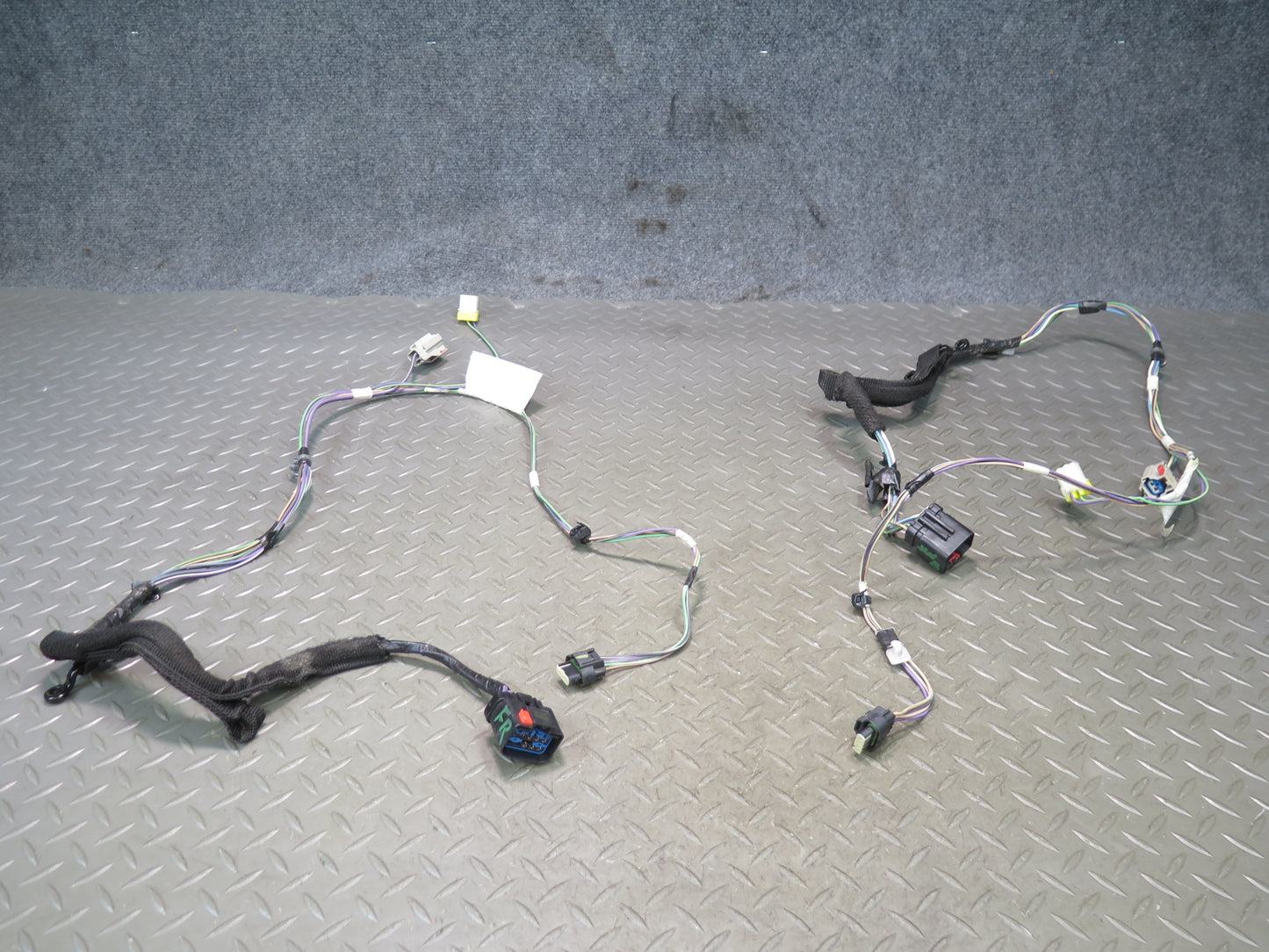 07-10 Jeep Wrangler JK Set of 2 Front Left & Right Door Wire Wiring Harness OEM