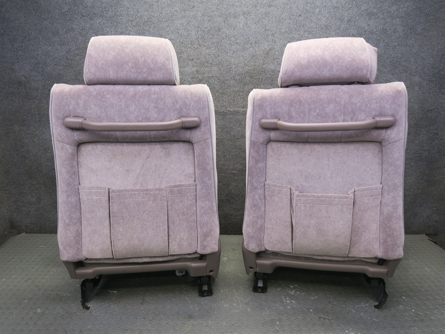 95-97 Nissan Gloria HY33 Front & Rear Power Velours Seat w Trim Set RED Tone OEM