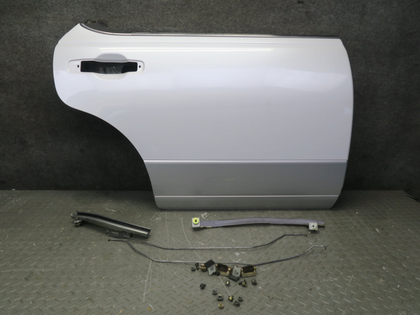 95-97 Nissan Gloria HY33 Rear Right Door Shell Panel White w Guides & Bolts OEM