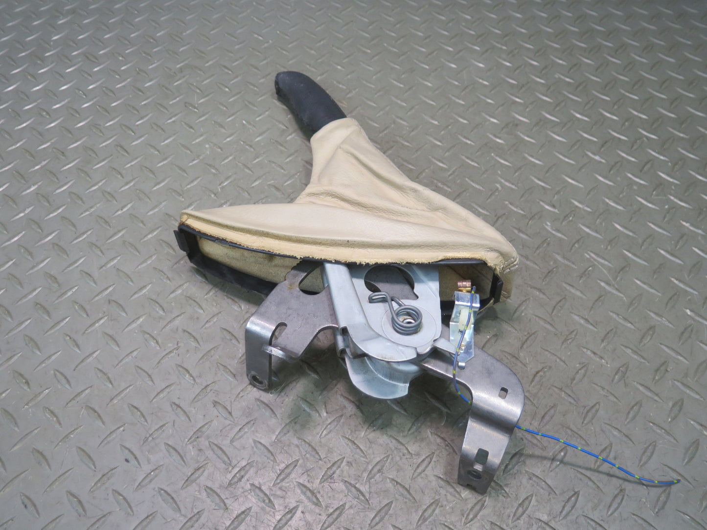 01-06 BMW E46 330ci Parking Brake Handbrake Handle Leather Boot Cover Beige OEM