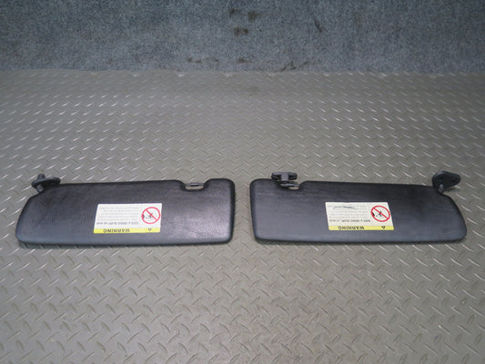 01-06 BMW E46 330ci Convertible Set of 2 Front Left & Right Sun Visor Black OEM