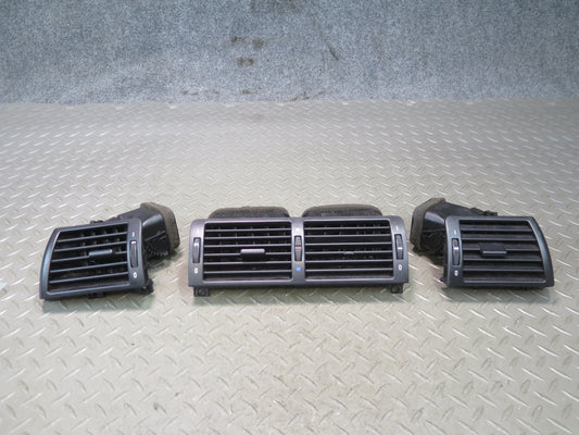 01-06 BMW E46 330ci Set of 3 Dash Front Left Center Right Air Vent Grille OEM