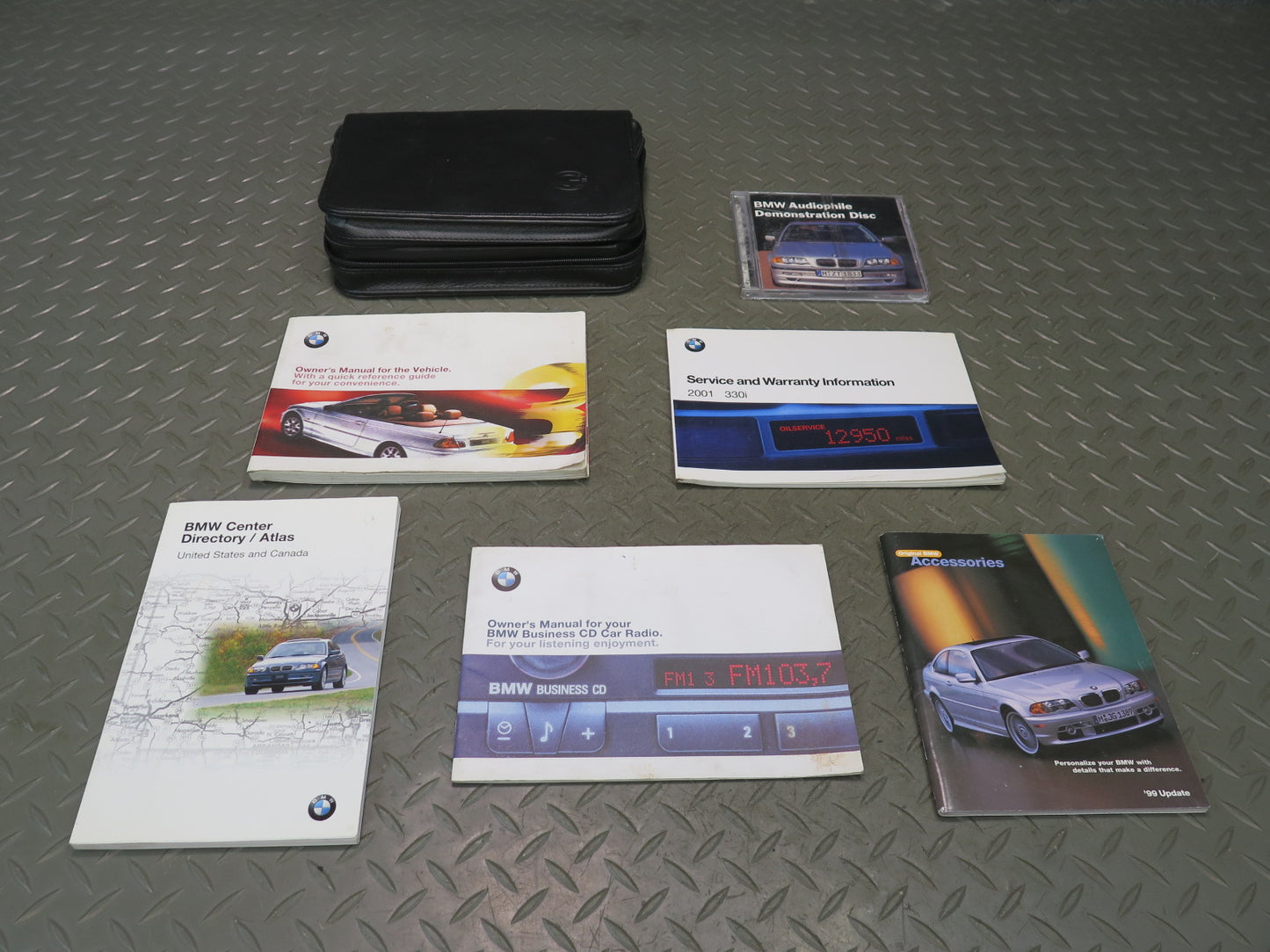 2001 BMW E46 330ci Owners Operator Guide Manual Book Set w Black Case OEM