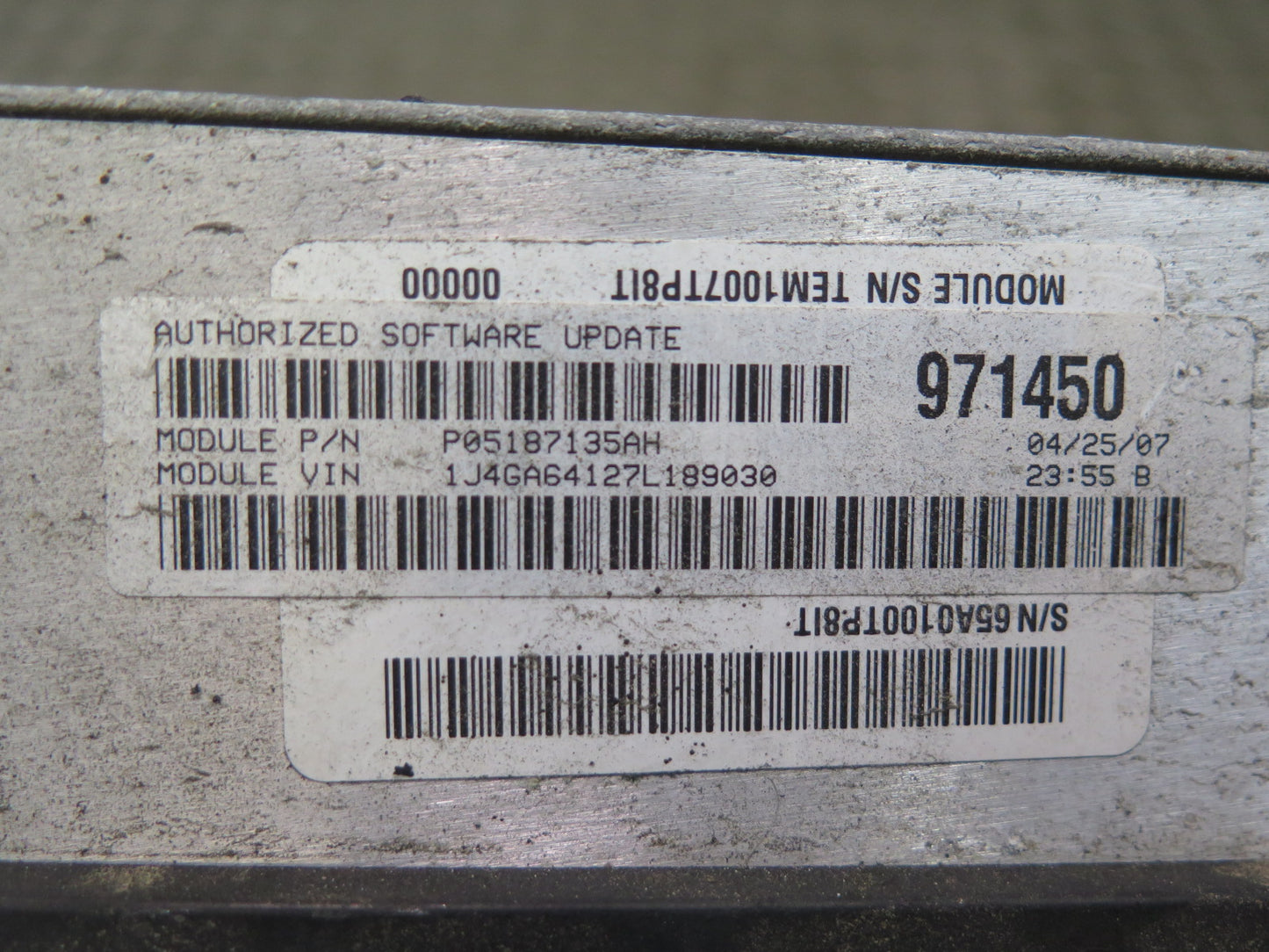 2007 Jeep Wrangler JK 3.8L M/T Engine ECU Computer Control Module 05187135AH OEM