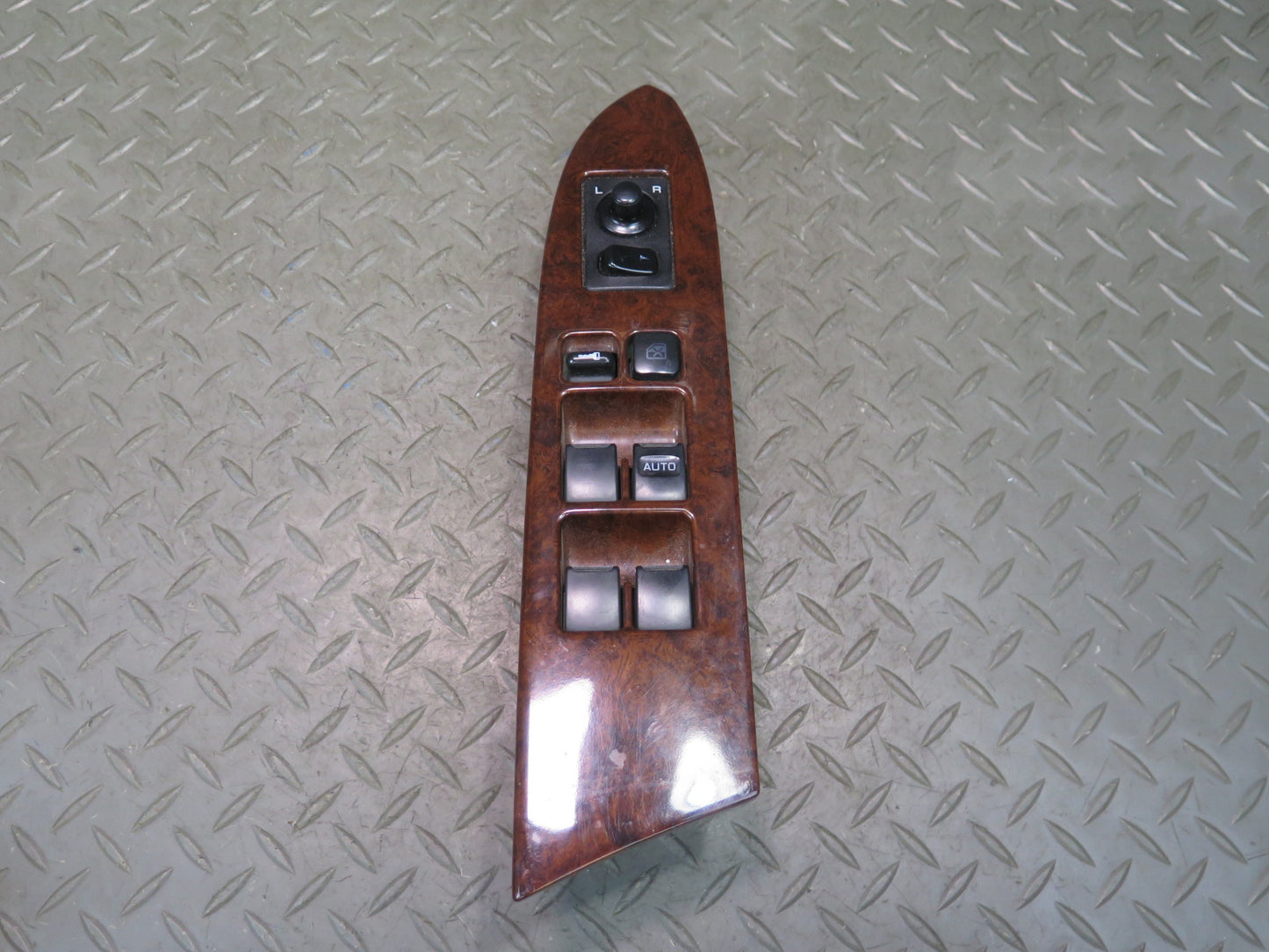95-97 Nissan Gloria HY33 Front & Rear Door Window Switch w Wood Trim Set OEM