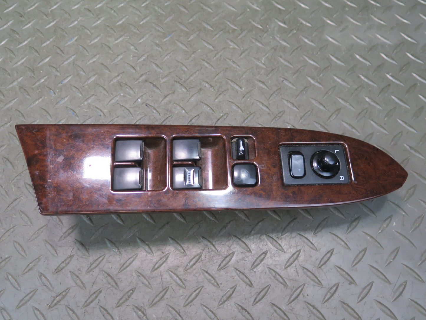 95-97 Nissan Gloria HY33 Front & Rear Door Window Switch w Wood Trim Set OEM