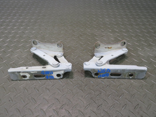 95-97 Nissan Gloria Cedric HY33 Front Left & Right Hood Hinge White Set OEM