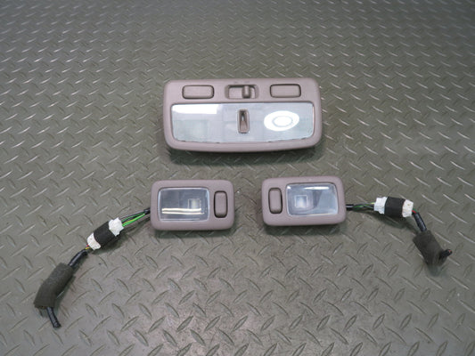 95-97 Nissan Gloria HY33 VIP Set of 3 Front & Rear Overhead Dome Light Lamp OEM