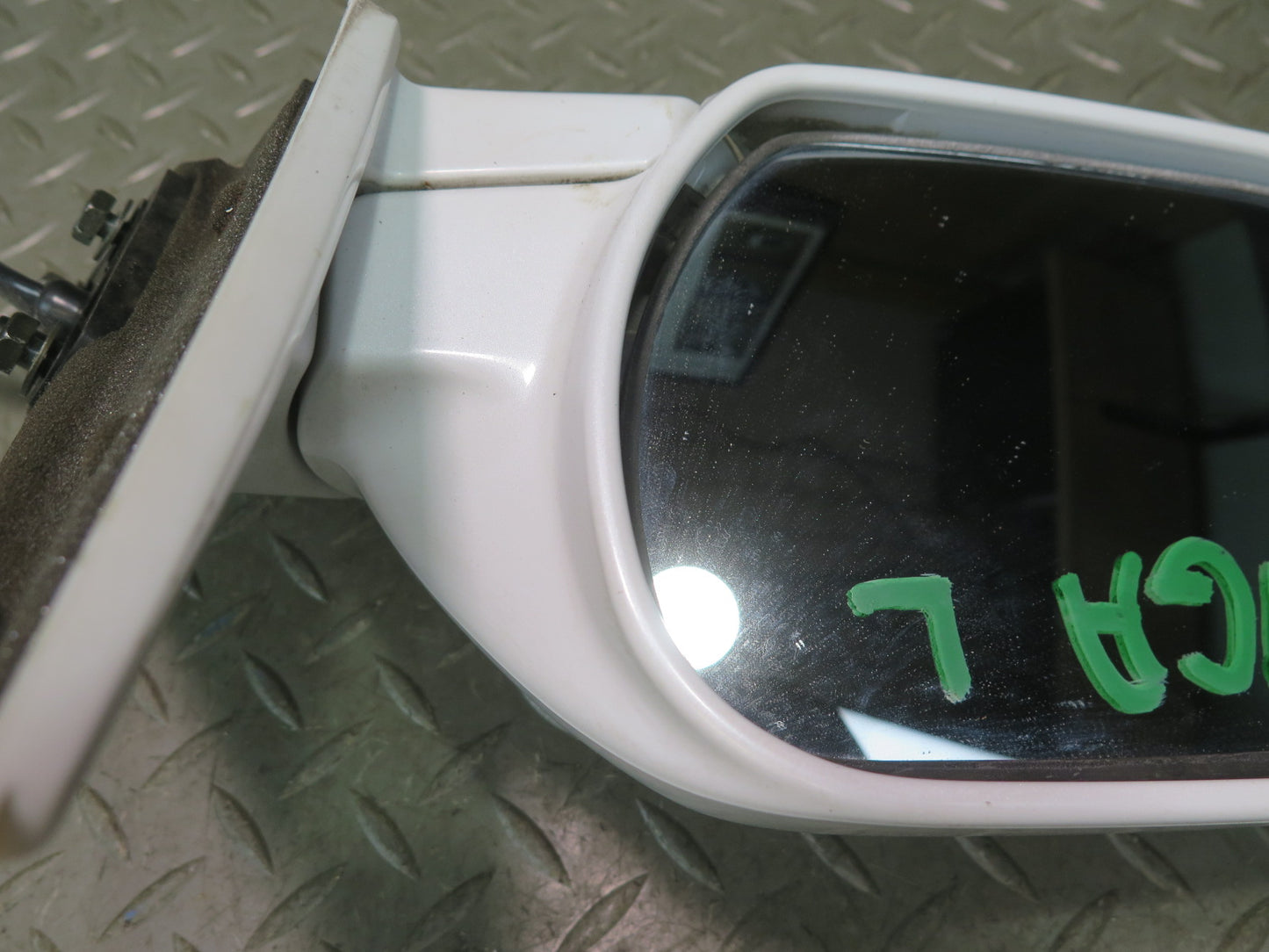 95-97 Nissan Gloria HY33 Front Left Door Side View Power Mirror White OEM