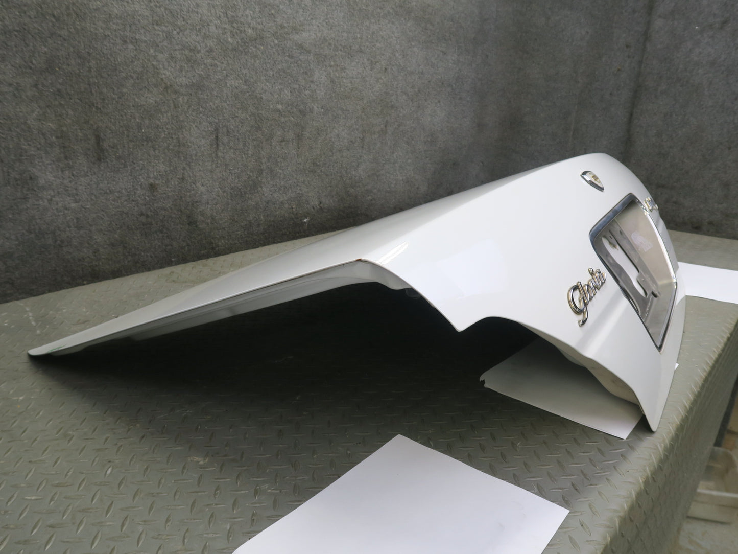 95-97 Nissan Gloria HY33 Rear Trunk Deck Lid Shell Panel Cover White Assmbly OEM