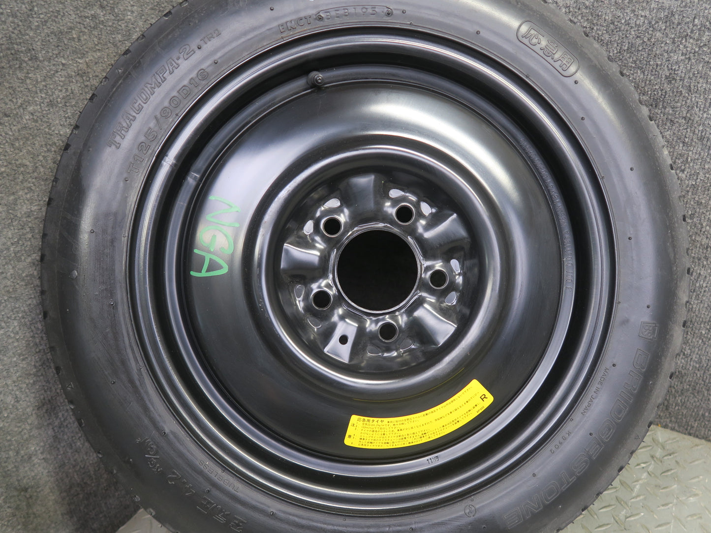 95-97 Nissan Gloria HY33 Spare Tire R16" Wheel 16x4T T125/90 40300-0P070 OEM