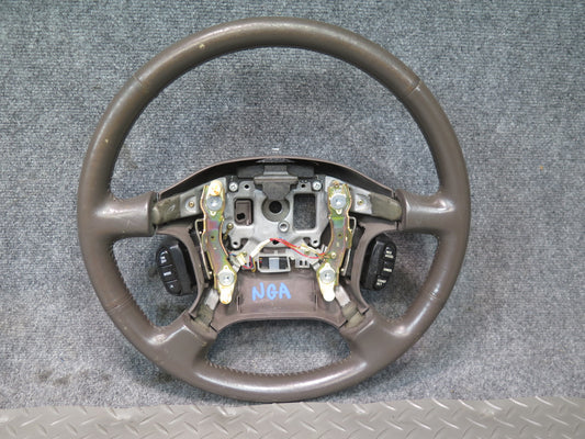95-97 Nissan Gloria HY33 3.0L VIP Leather Steering w Cruise Switches Brown OEM