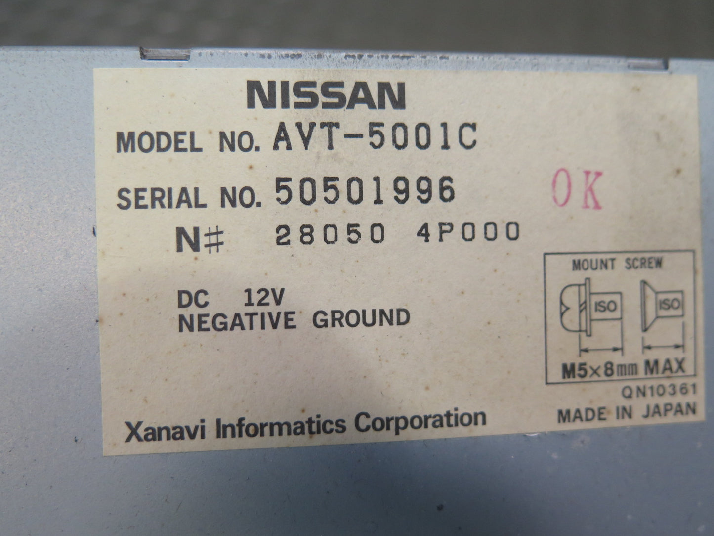 95-97 Nissan Gloria Cedric HY33 TV Tuner Assembly OEM