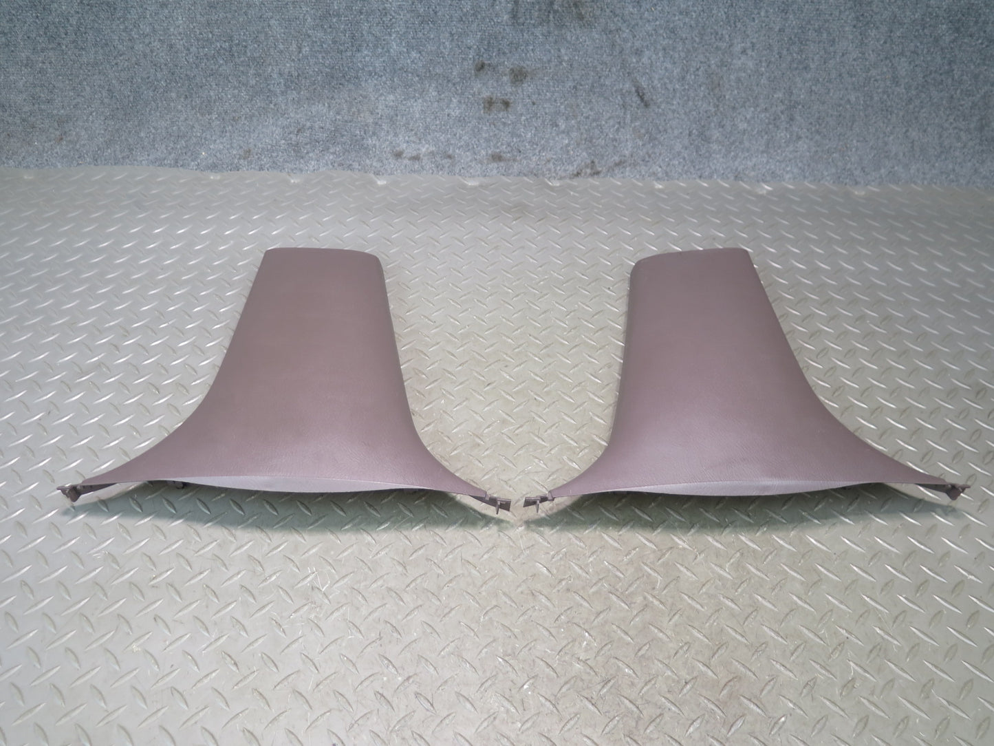 95-97 Nissan Gloria HY33 VIP Set of 2 Rear Lower B Pillar Trim Cover Brown OEM