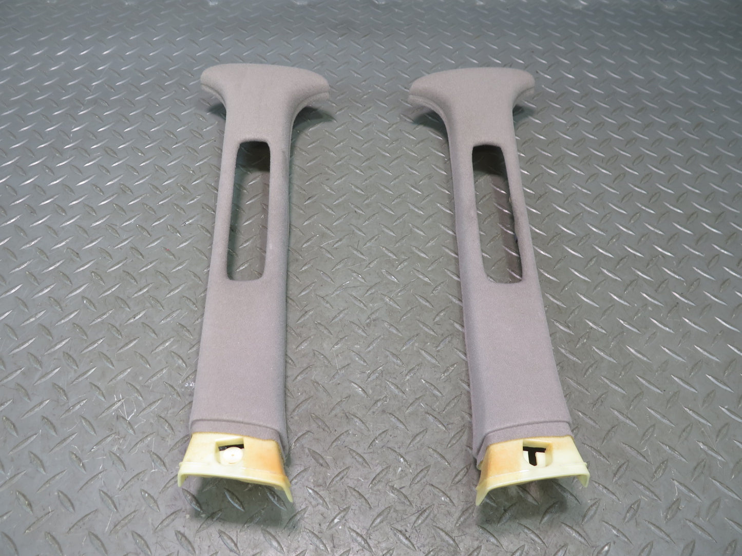 95-97 Nissan Gloria HY33 VIP Set of 2 Rear Upper B Pillar Trim Cover Brown OEM