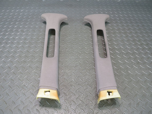95-97 Nissan Gloria HY33 VIP Set of 2 Rear Upper B Pillar Trim Cover Brown OEM