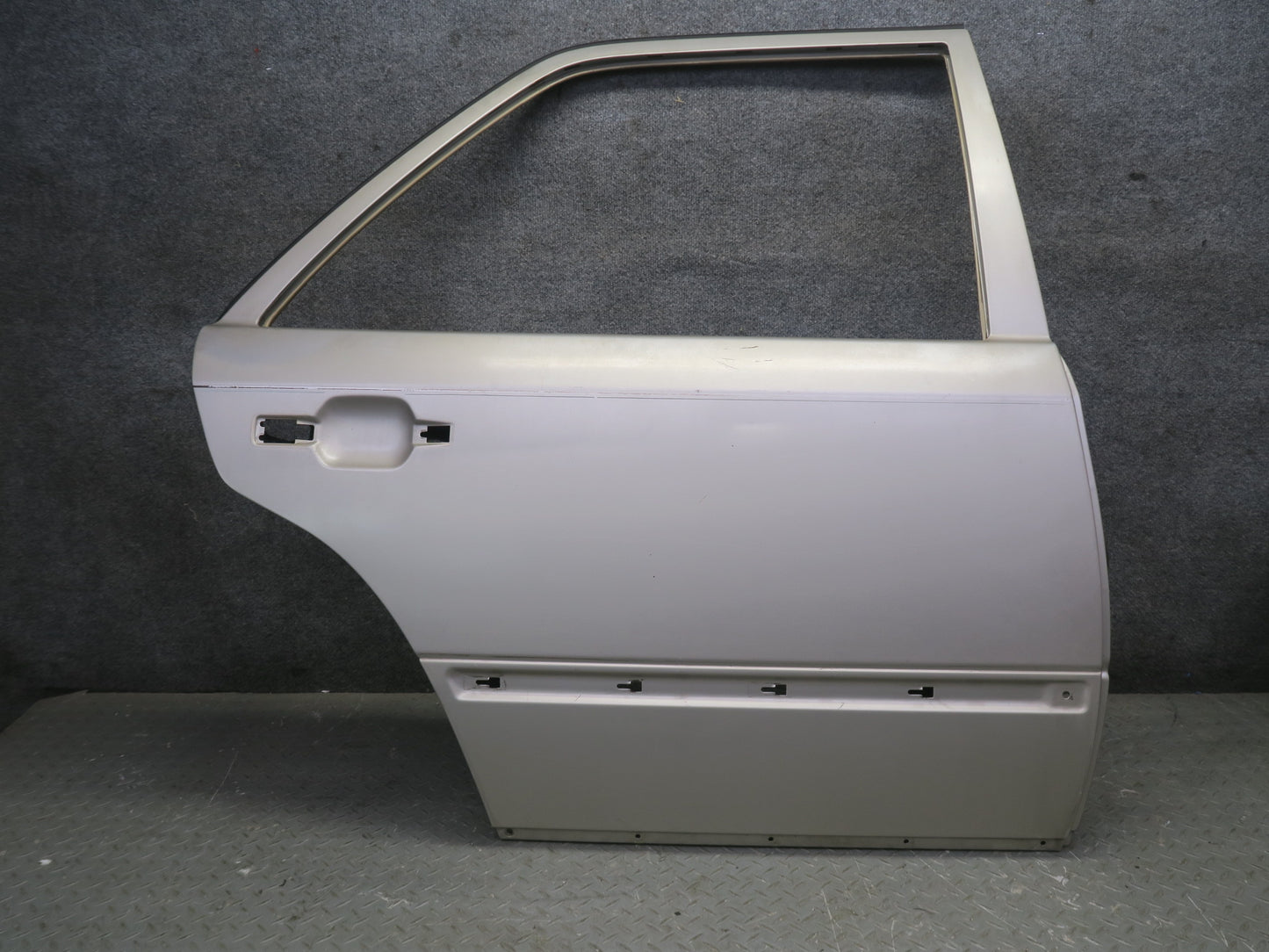 86-93 Mercedes W124 300E Rear Right Door Shell Panel Smoke Silver Metallic OEM