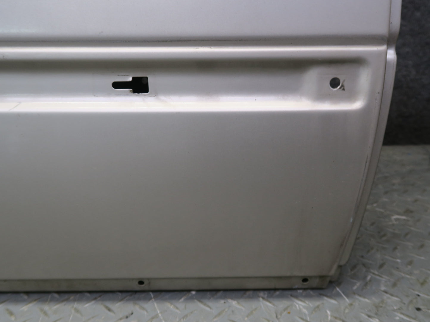86-93 Mercedes W124 300E Rear Right Door Shell Panel Smoke Silver Metallic OEM
