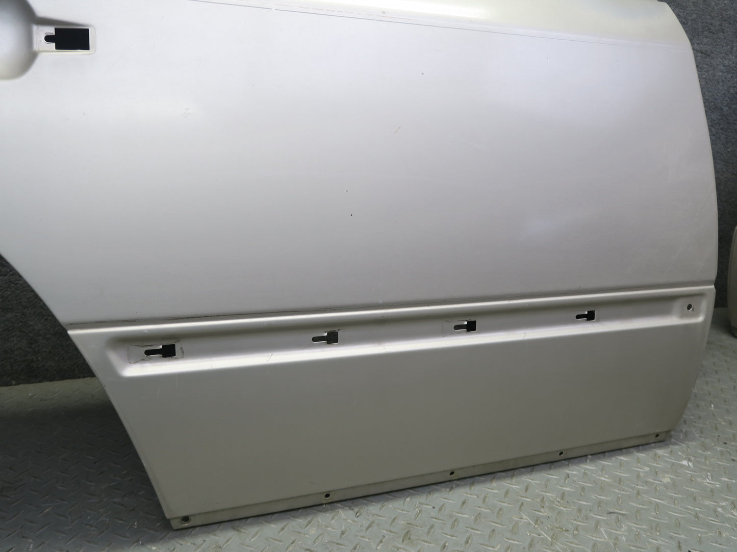 86-93 Mercedes W124 300E Rear Right Door Shell Panel Smoke Silver Metallic OEM