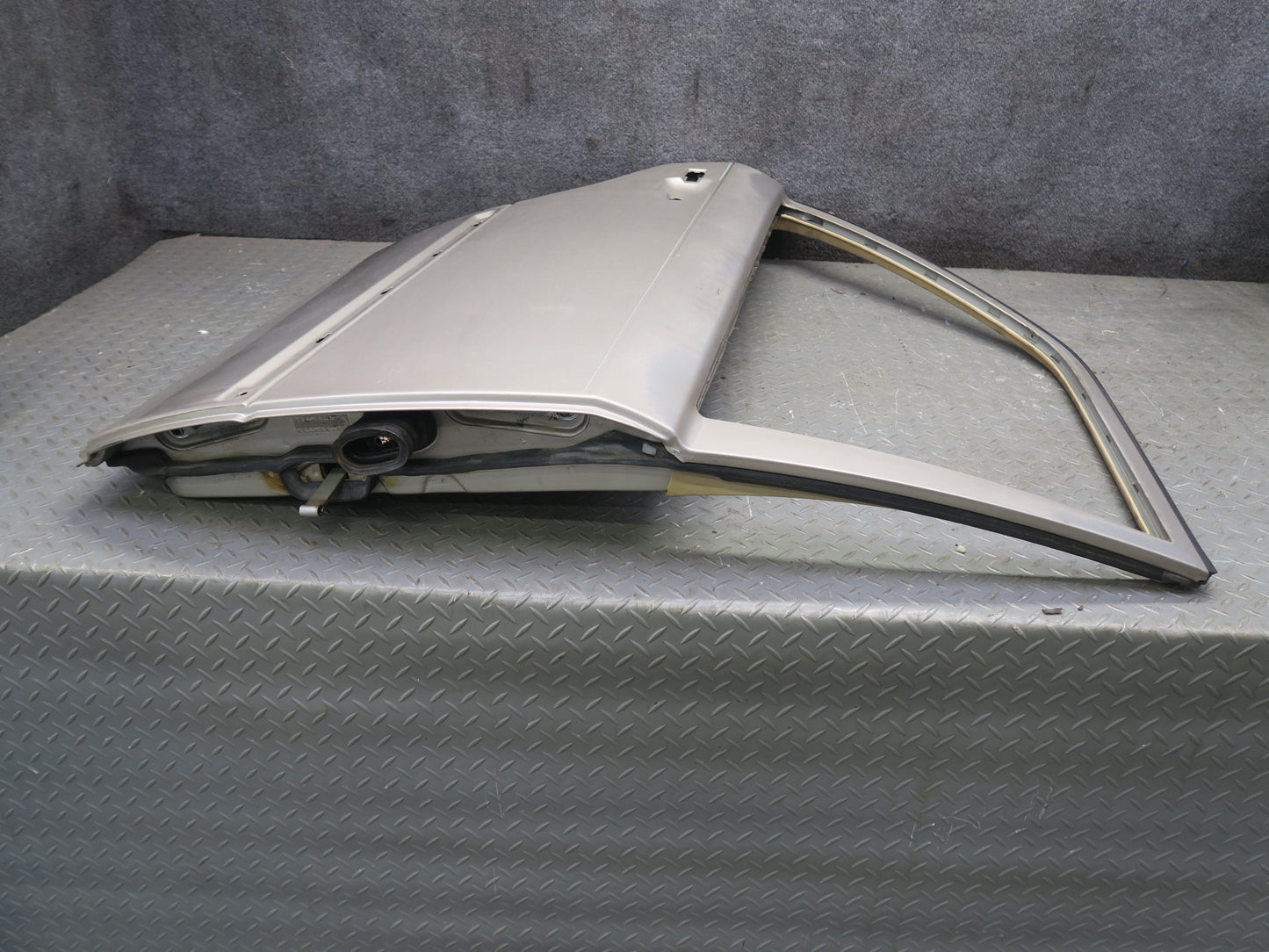 86-93 Mercedes W124 300E Rear Right Door Shell Panel Smoke Silver Metallic OEM
