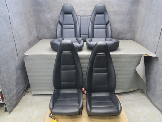 2010-2016 Porsche Panamera 970 Front Rear Power Comfort Seat Leather Black Set