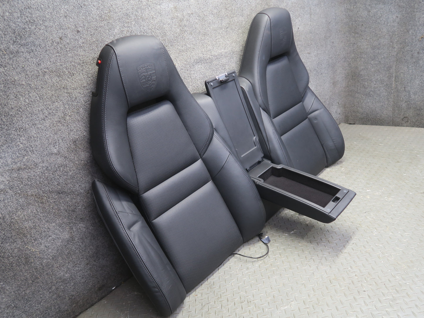 2010-2016 Porsche Panamera 970 Front Rear Power Comfort Seat Leather Black Set