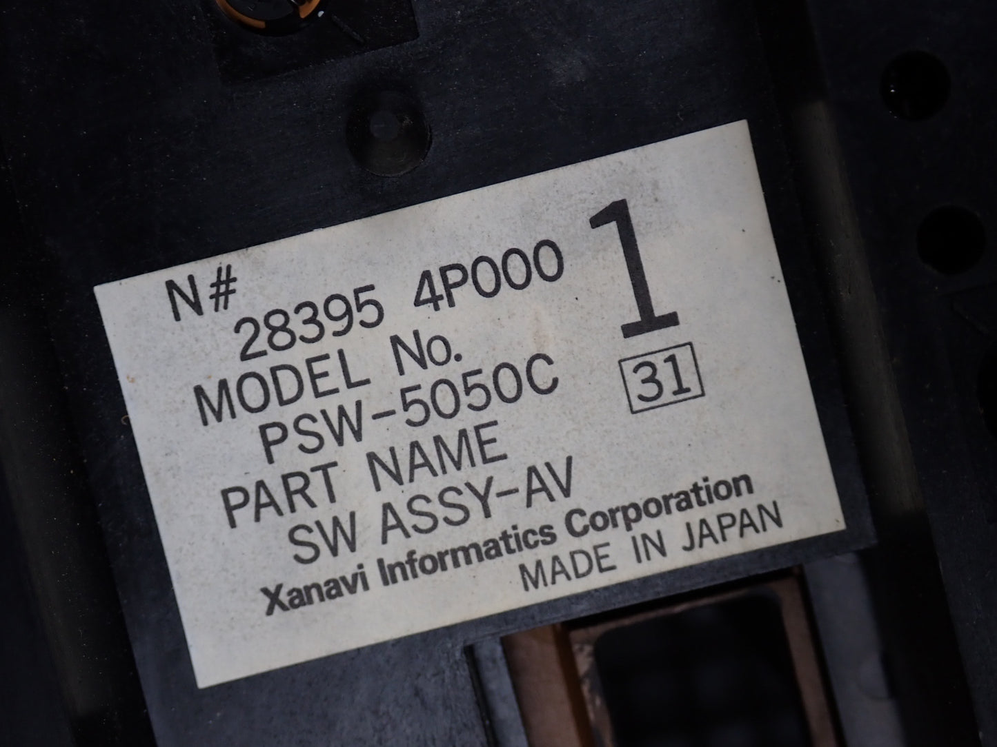 95-97 Nissan Gloria HY33 VIP Audio Navigation Display Head Unit Switch Panel OEM