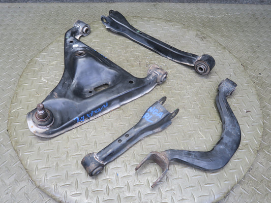 95-97 Nissan Gloria HY33 Rear Left Upper Lower Control Arm Set 60K Miles OEM