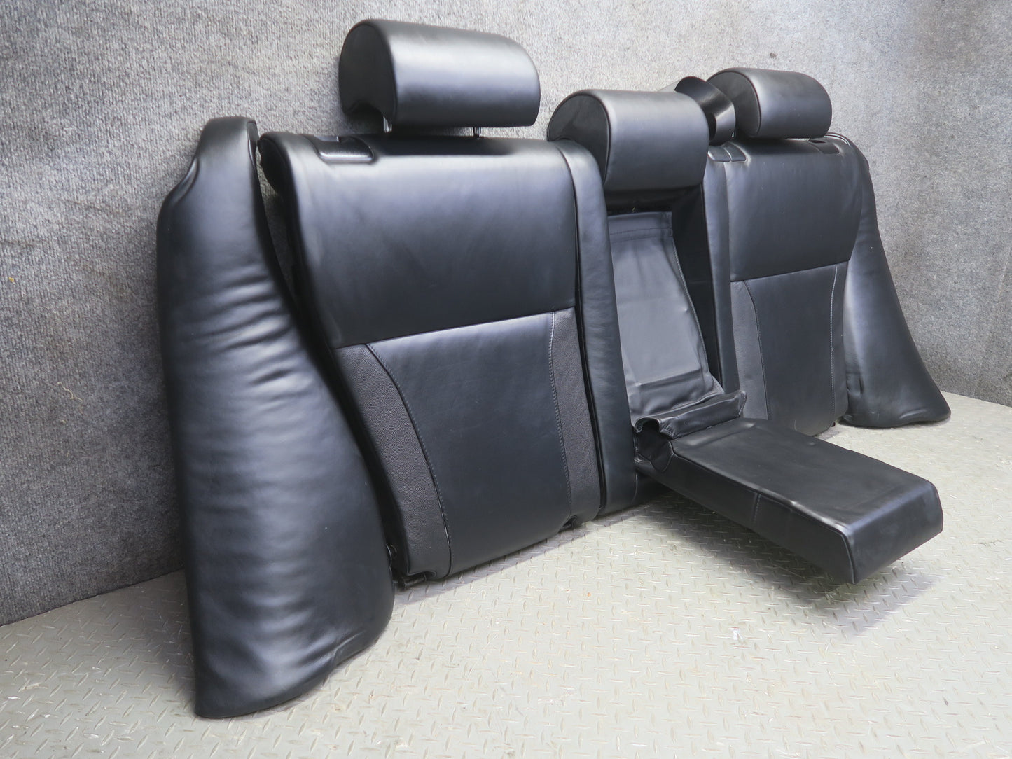 05-06 BMW E53 X5 Front & Rear Comfort Leather Heated Seat Bolster Set Black  OEM
