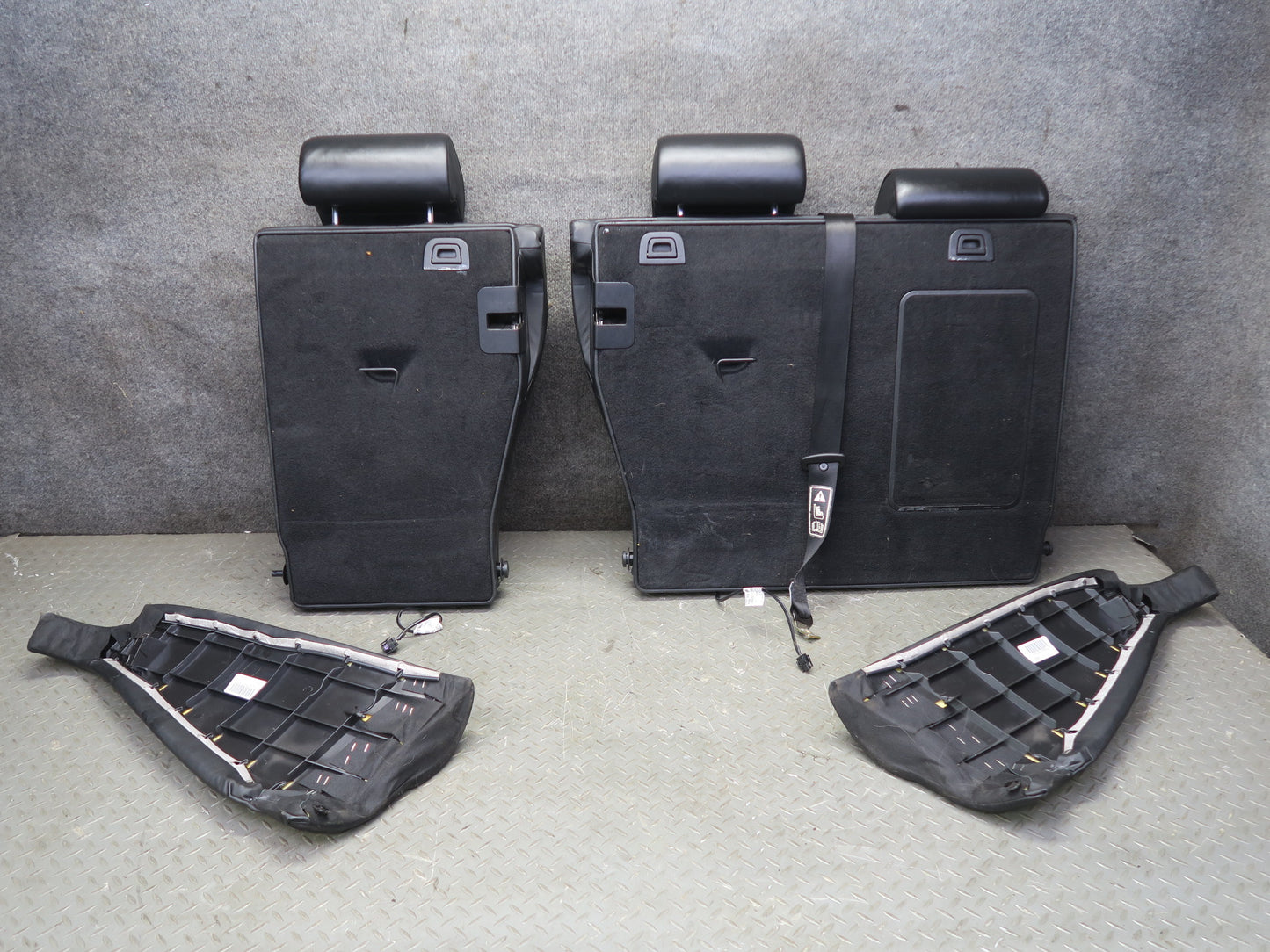05-06 BMW E53 X5 Front & Rear Comfort Leather Heated Seat Bolster Set Black  OEM