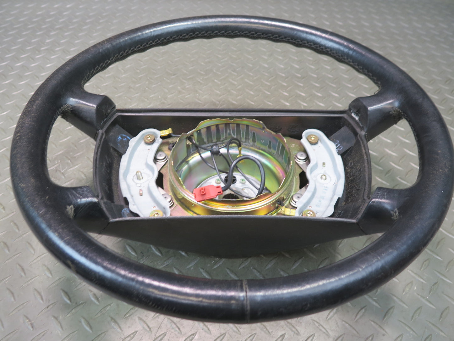 90-91 Mercedes W124 300E Leather Steering Black OEM
