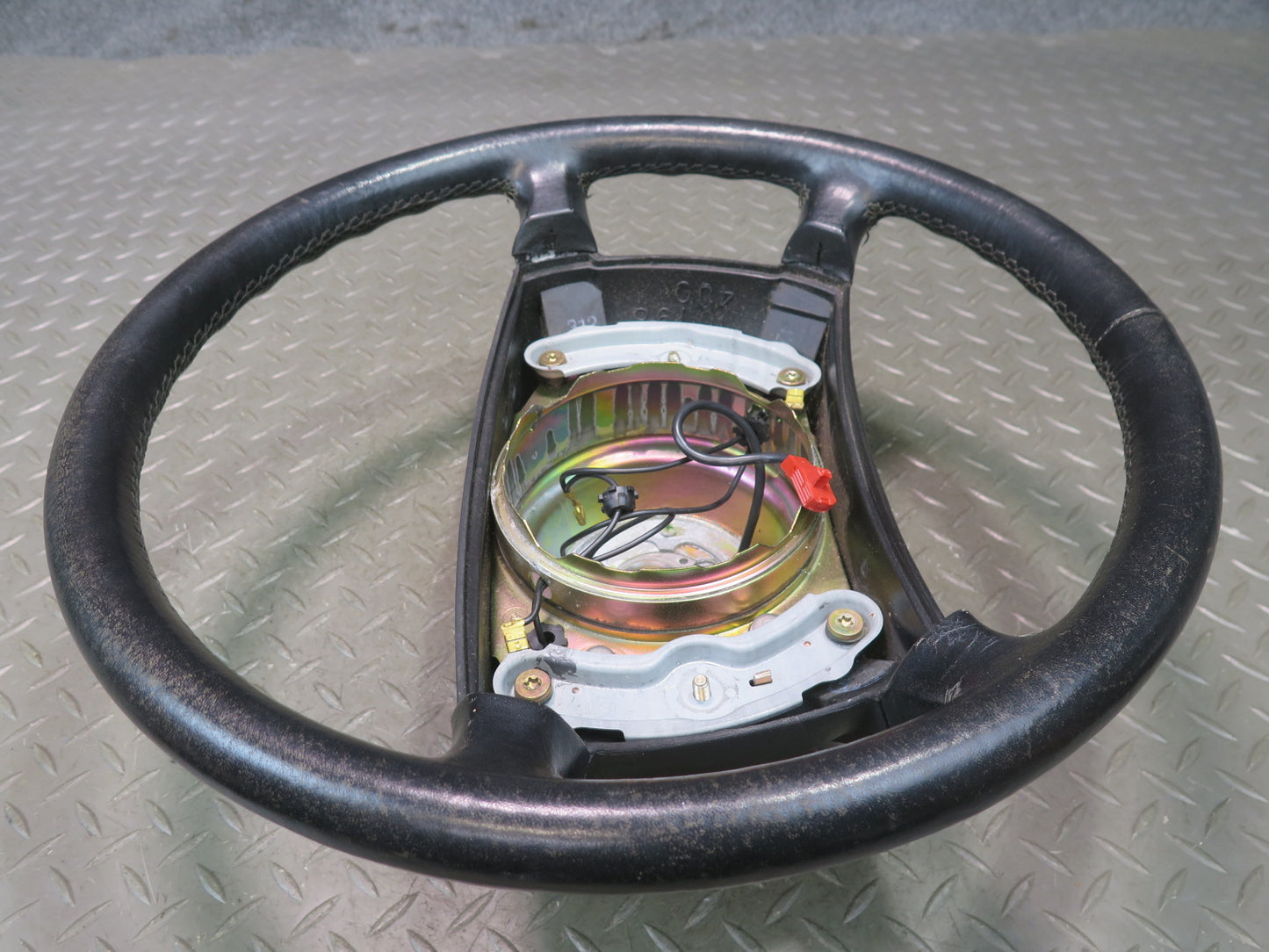 90-91 Mercedes W124 300E Leather Steering Black OEM